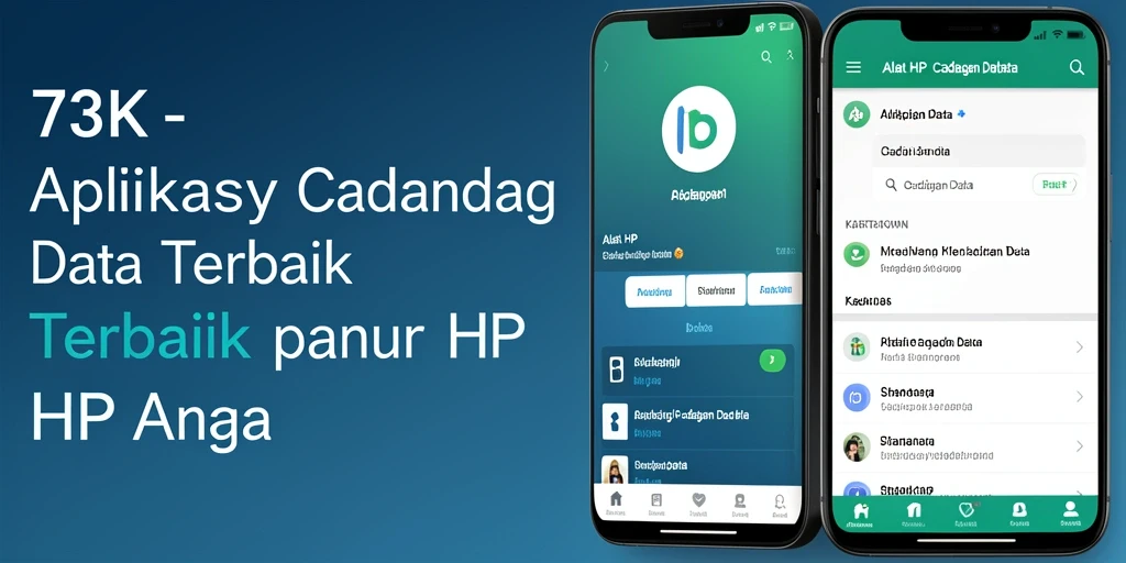 Antarmuka aplikasi 73K untuk pencadangan data yang intuitif dan mudah digunakan.