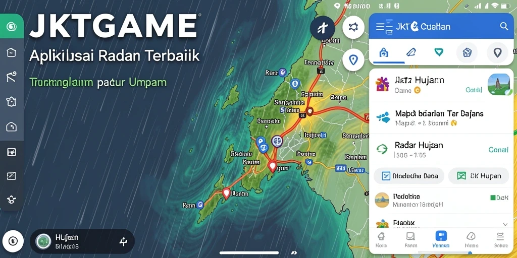 Antarmuka JKTGAME menampilkan radar hujan yang jelas dan informatif.