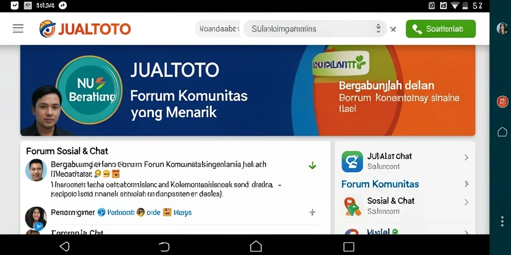 Antarmuka JUALTOTO yang mudah digunakan untuk berdiskusi.
