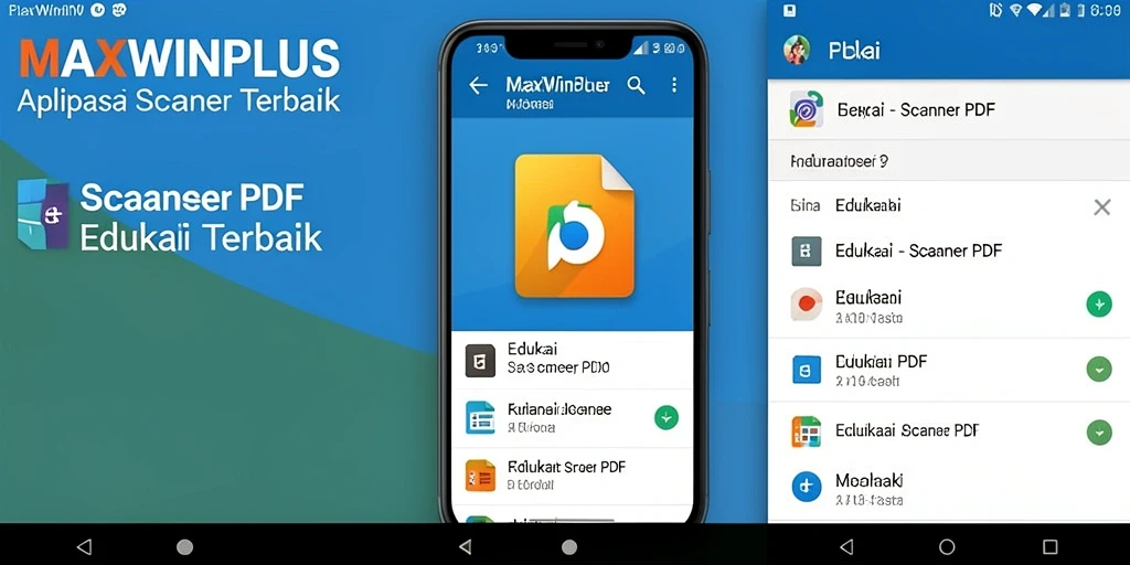 Antarmuka pengguna <strong>MAXWINPLUS</strong> yang sederhana dan fungsional untuk Scanner PDF.