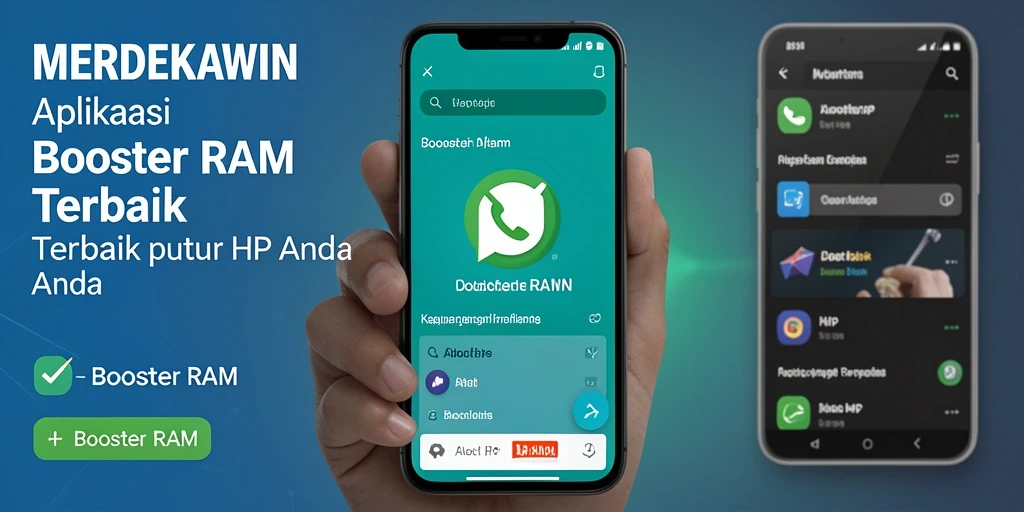 Tampilan antarmuka aplikasi MERDEKAWIN yang optimal untuk meningkatkan performa RAM.