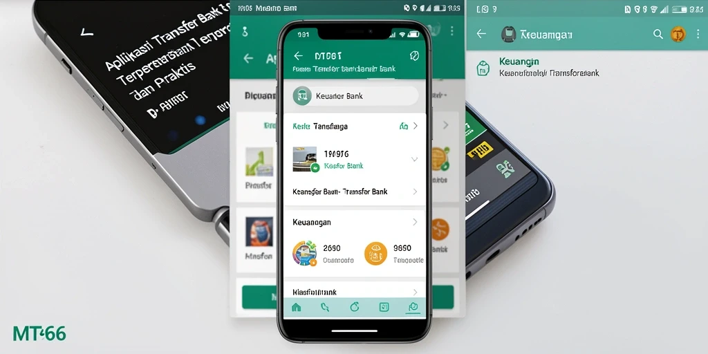 Tampilan antarmuka aplikasi MT966 yang sederhana dan intuitif untuk Transfer Bank.