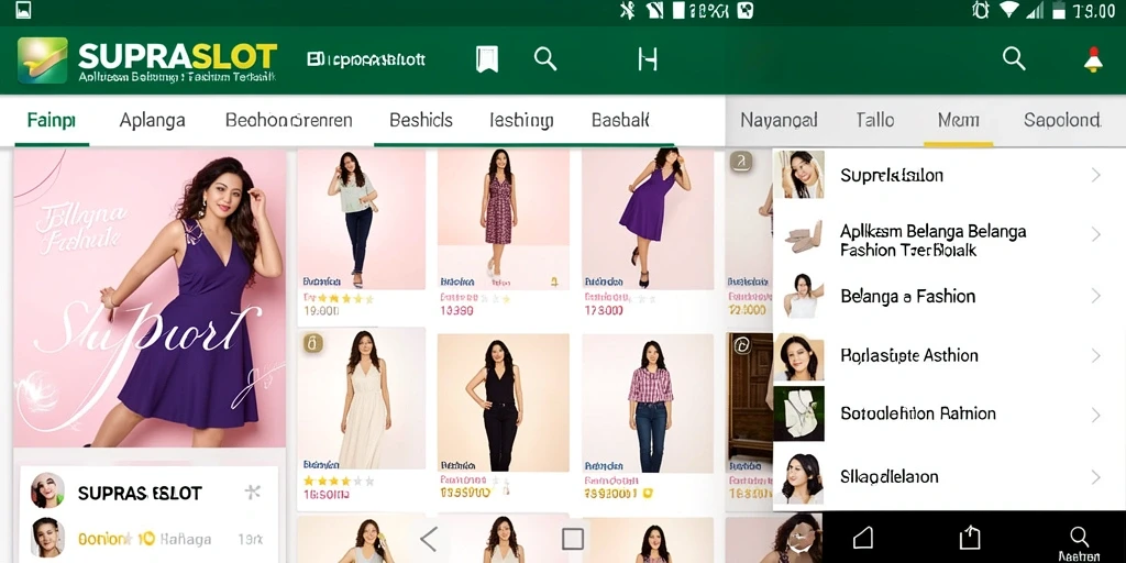 Tampilan antarmuka aplikasi SUPRASLOT yang modern dan menarik.
