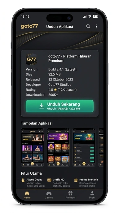 Tampilan halaman APK goto77
